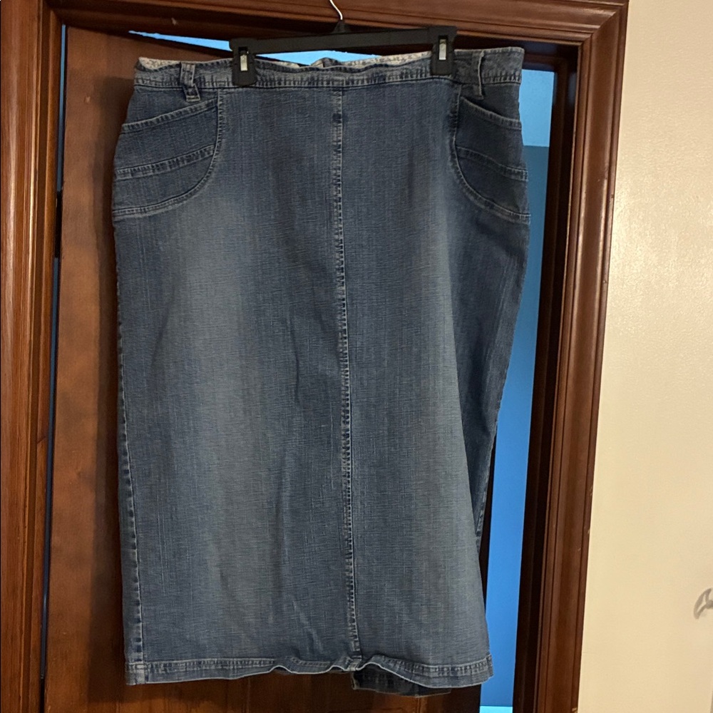 Cato Blue Denim Pencil Skirt